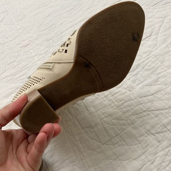 Franco Sarto Damsel Leather Woven Booties size 8.5 - Picture 6 of 7